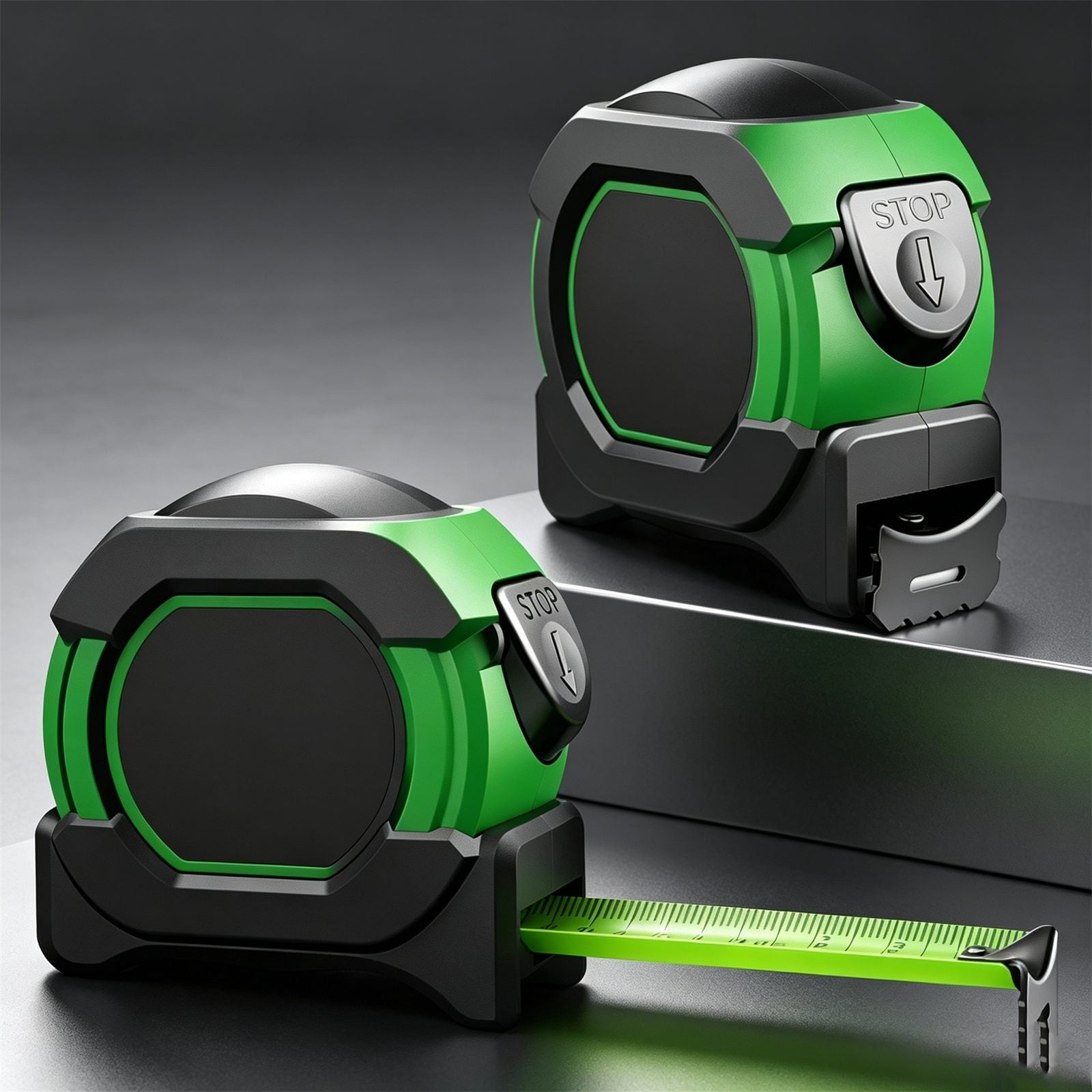 5m Self-locking Fluorescent Steel Tape Measure